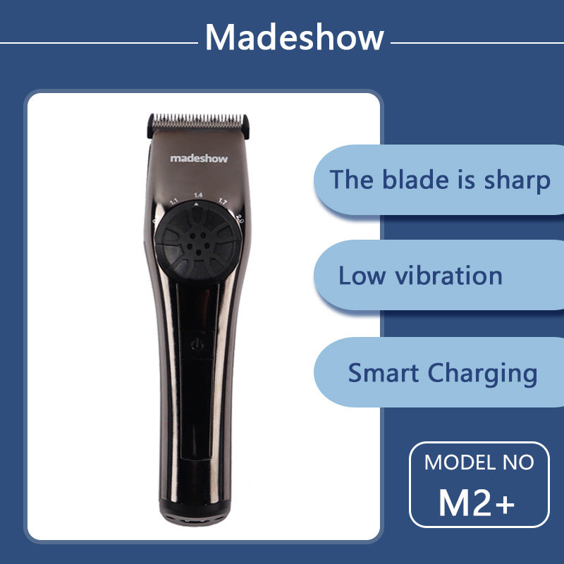 Madeshow M2+ Professional Oil Head Hair Clipper Hair Cutter Titanium Plated Ceramic Blade 6500rpm Hair Salon Trimmer