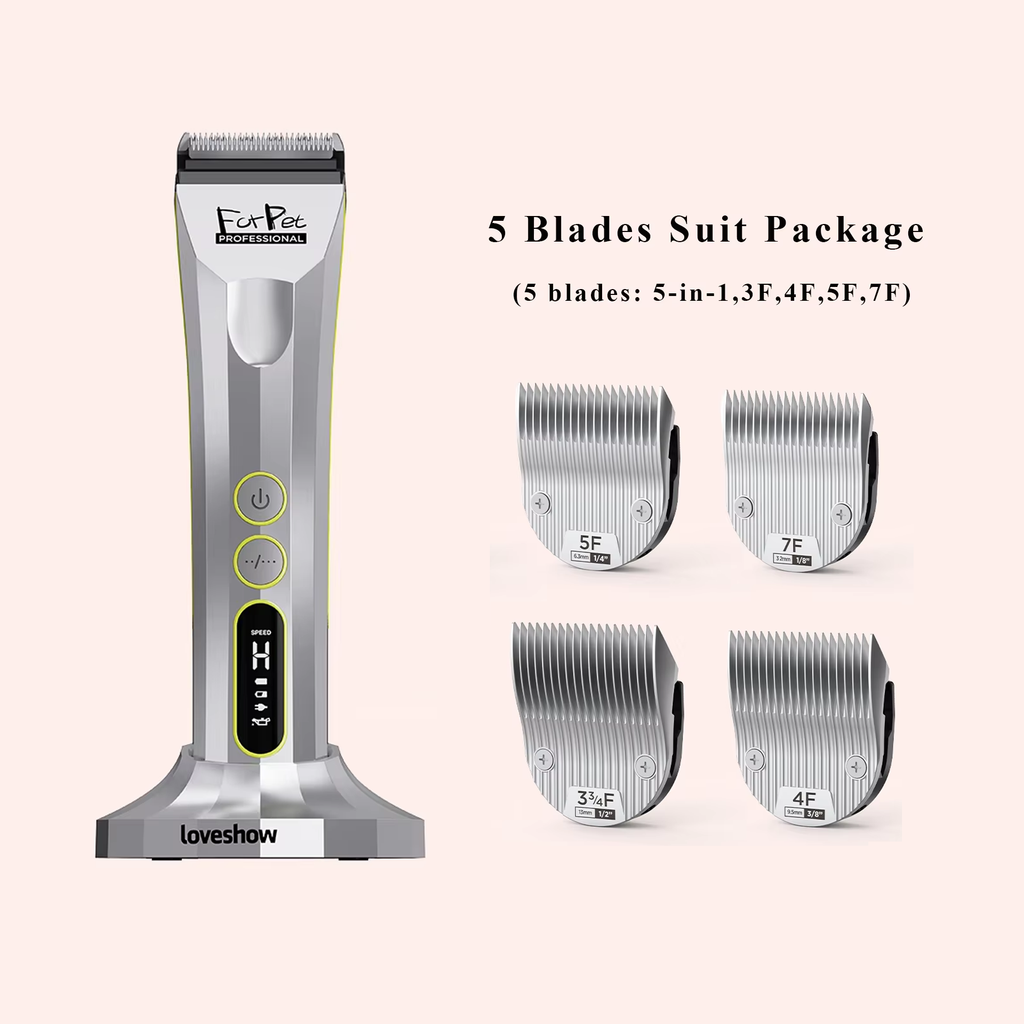 Madeshow Loveshow L5+ Pet Electric Push, Clipper, Hair-leaving Knife Head, Electric Push, Cat and Dog Fader, Razor Universal.