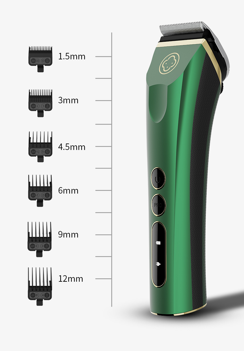 Madeshow 982F Men Hair Clipper LED Display Low Noise Cordless Ceramic Blade Professional Hair Cutting Machine Hair Trimmer