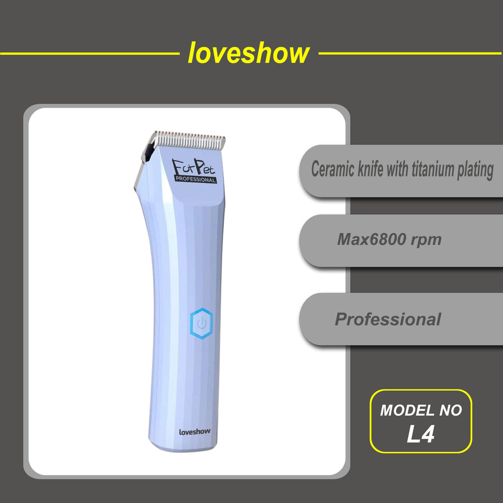 madeshow loveshow L4 Set Electric Pet Clipper with 4 Blades, Trimmer, and Professional Dog Grooming Tools