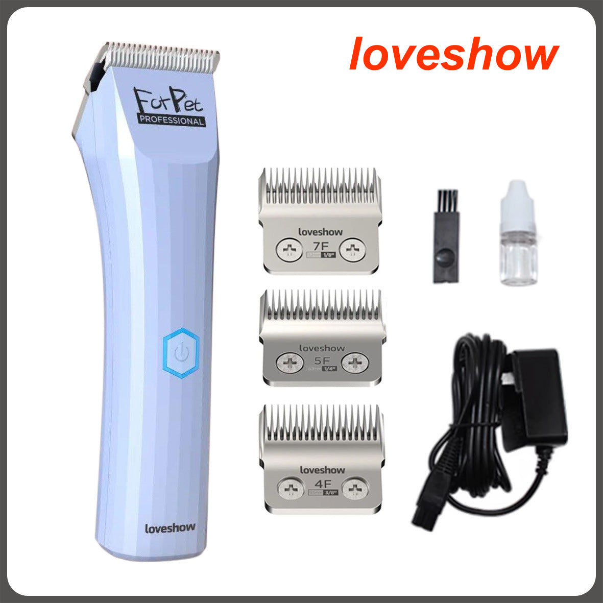 madeshow loveshow L4 Set Electric Pet Clipper with 4 Blades, Trimmer, and Professional Dog Grooming Tools