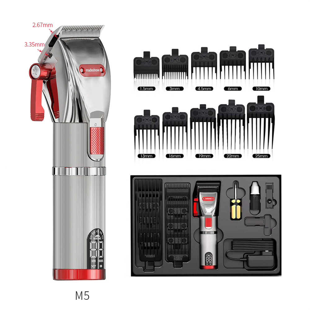 Madeshow M5 Professional Hair Clippers, Electric Hair Cutters Machine Grooming Kit Trimmer Styling Tools Clipper Barbers