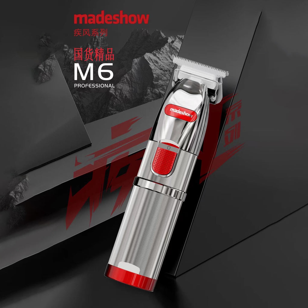 MadeShow M6 Finishing Hair Clipper Cordless Hair Trimmer For Men All Metal Hair Cutting Machine Haircut Machine