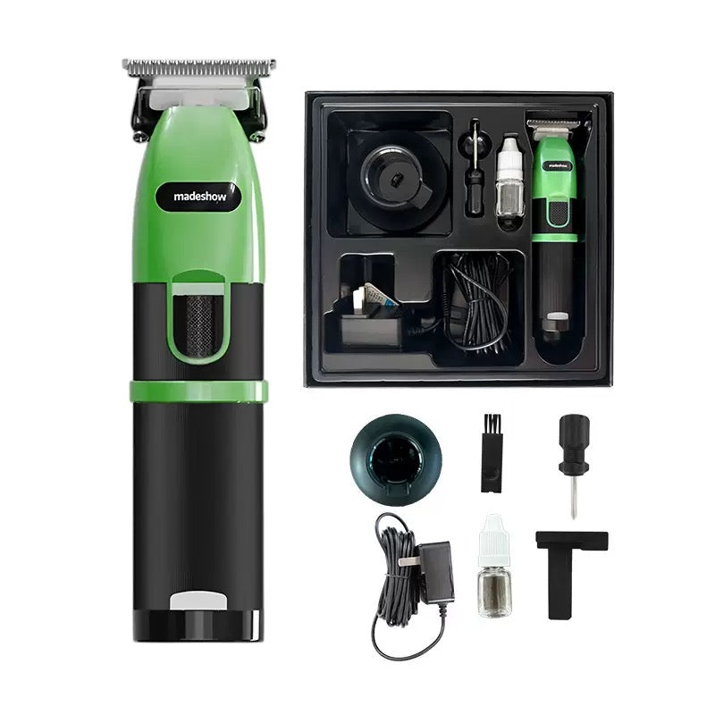 Madeshow M5F+ M6 M7  Green Hair Clipper Hair Trimmer Shaver Set for Men Professional Barber Hair Cutting Machine 7000rpm 2 Gears Finishing Haircut