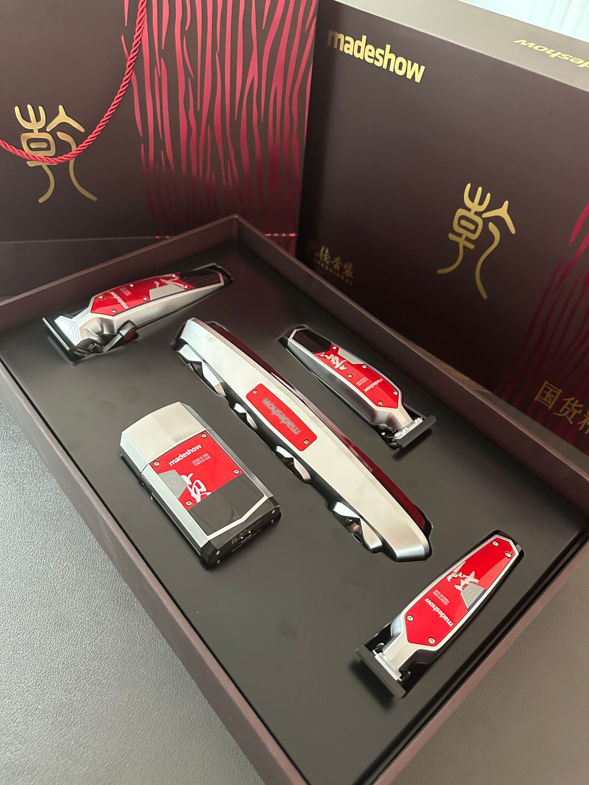 Madeshow Qiande New Design Chinese Yuan Heng Li Zhen Four-piece Set of Oil Head Professional Gradient Barber Shop Set