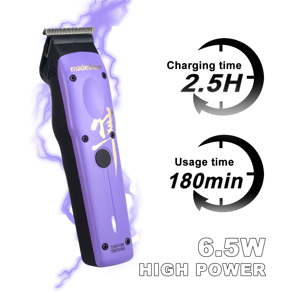 Madeshow M16 Trimmer for Men with DLC Blade Zero Gapped 6.5W Professional Hair Trimmer Machine for Barber Shop Finishing Machine