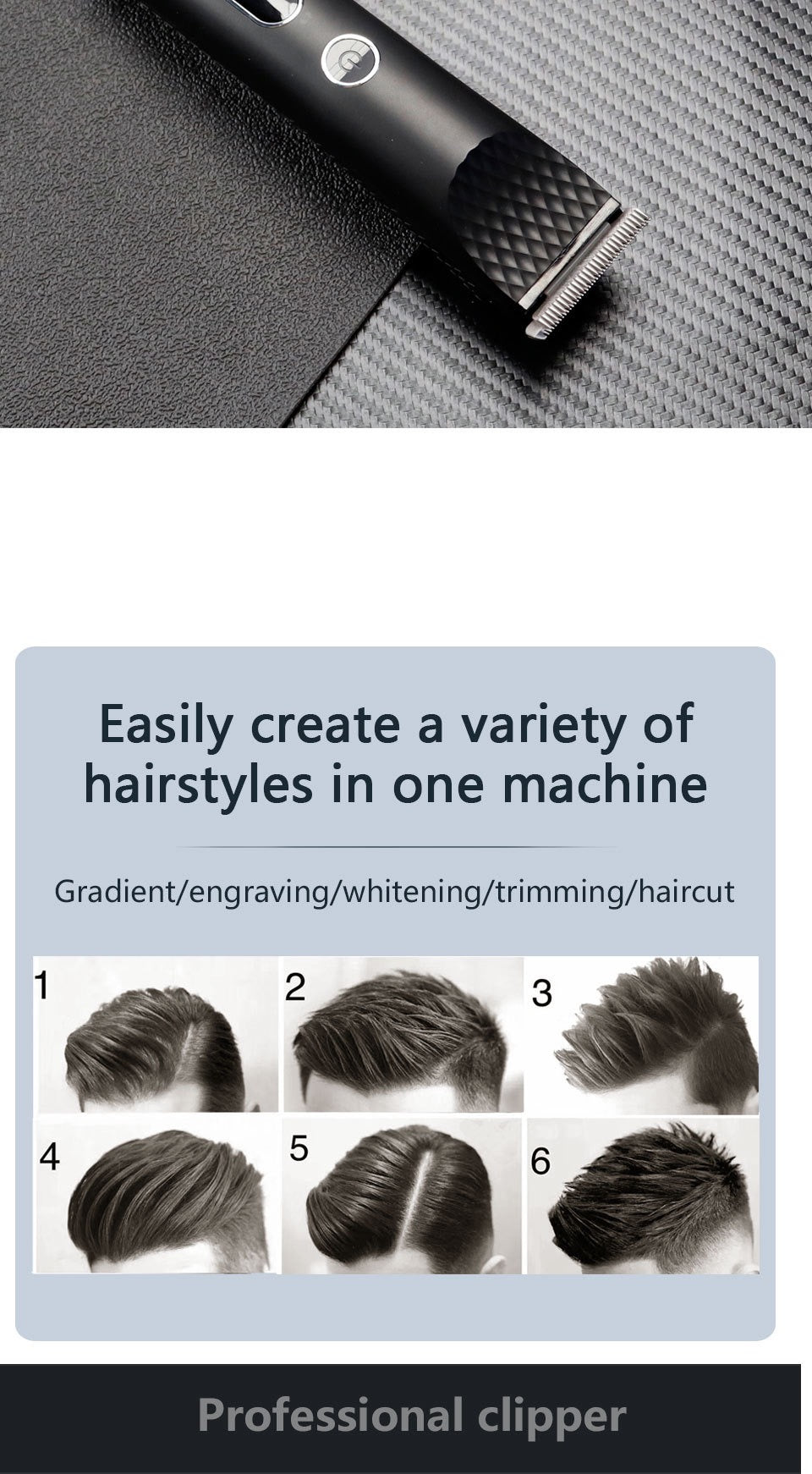 madeshow 381 Professional Barbers Hair Clipper Trimmer