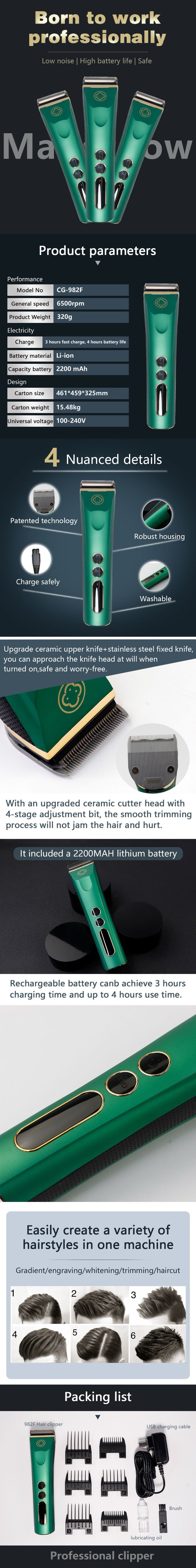 madeshow 986F Proffesional Barbers Hair Clipper
